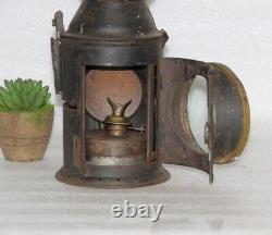 18th Centuries Vintage Railroad Lanterns, Old Indian Iron Lighting Lamps Decor