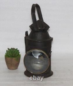 18th Century Vintage Iron Lantern, Rare Railway Lamp Cozy Home and Decor