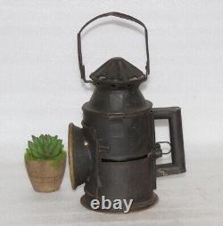 18th Century Vintage Iron Lantern, Rare Railway Lamp Cozy Home and Decor