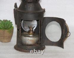 18th Century Vintage Iron Lantern, Rare Railway Lamp Cozy Home and Decor