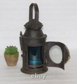 18th Century Vintage Iron Lantern, Rare Railway Lamp Cozy Home and Decor