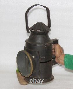 18th Century Vintage Iron Lantern, Rare Railway Lamp Cozy Home and Decor