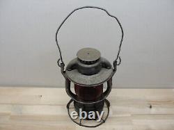 ANTIQUE DIETZ VESTA RDG CO TRANS DEPT READING RAILROAD LANTERN With RED GLOBE