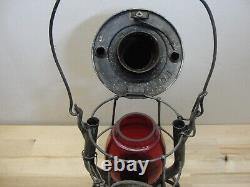 ANTIQUE MCRR MICHIGAN CENTRAL RAILROAD LANTERN With RED GLOBE