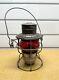 At&sf Santa Fe Railroad Lantern Adlake Red Cast Globe Double Marked