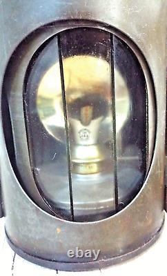 A RARE, fogmans handlamp, BR 4 aspect railway Slatted glass, complete