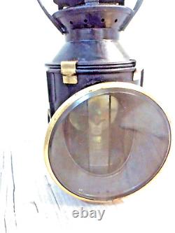 A RARE, fogmans handlamp, BR 4 aspect railway Slatted glass, complete