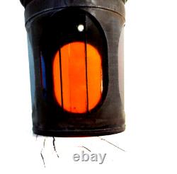 A RARE, fogmans handlamp, BR 4 aspect railway Slatted glass, complete