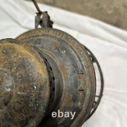 Adams Westlake 250 Antique Yellow Adlake Kero C B & Q Globe Railroad Lantern Vtg