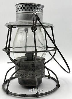 Adams Westlake Adlake Reliable Railroad Lantern MEG Glass Globe Embossed USA