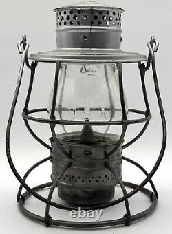 Adams Westlake Adlake Reliable Railroad Lantern MEG Glass Globe Embossed USA