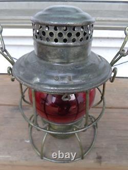 Adams & Westlake Red Globe C. B. & Q. Railroad Lantern-Very Nice! Last One