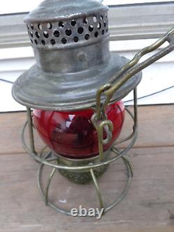 Adams & Westlake Red Globe C. B. & Q. Railroad Lantern-Very Nice! Last One