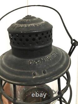 Adlake Adams Westlake Chicago Northwestern Railroad Lantern withOriginal Globe