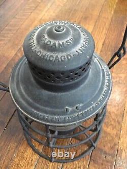 Adlake Adams Westlake Chicago Northwestern Railroad Lantern withOriginal Globe