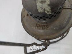 Adlake NYCS Metal Railroad Lantern with Glass USA, Vintage, Black