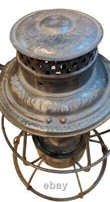 Adlake Reliable Southern Railway Lantern 1912 Raised Lettering Burlington Rte