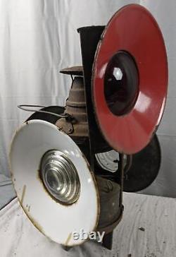 Ant. Arlington Dressel Railroad Railway Train Switch 4-Way Lantern Lamp w Burner