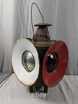 Ant. Arlington Dressel Railroad Railway Train Switch 4-Way Lantern Lamp w Burner