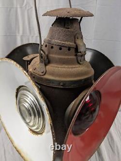 Ant. Arlington Dressel Railroad Railway Train Switch 4-Way Lantern Lamp w Burner