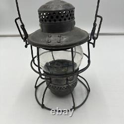 Antique ADLAKE KERO Railroad Lantern 3-56 with Globe L&N Louisville & Nashville