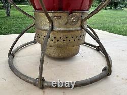 Antique Adams & Westlake Adlake Reliable PRR Railroad Lantern Red Globe Railroad