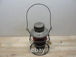 Antique Adlake Nynhh Rr New York New Haven Hartford Railroad Lantern Red Globe