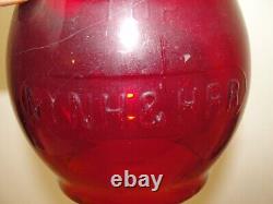 Antique Adlake Nynhh Rr New York New Haven Hartford Railroad Lantern Red Globe