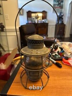 Antique Armspear Manufacturing Co 1925 New York Railroad Lantern Stamped