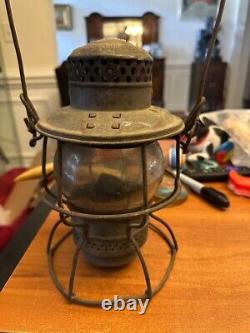 Antique Armspear Manufacturing Co 1925 New York Railroad Lantern Stamped