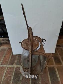 Antique Blue Grass Kerosene Railroad Inspectors Lantern