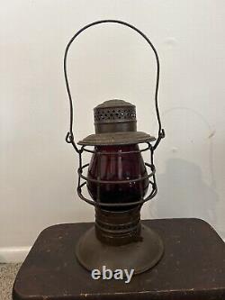 Antique GRAND TRUNK Railway Lantern G. T. R-Y RARE Railroad Bell Bottom Painted