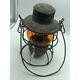 Antique Nkp Kero Lantern Amber/ Orange Globe Railroad Lantern