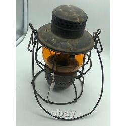 Antique NKP Kero Lantern Amber/ orange Globe Railroad Lantern