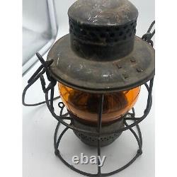 Antique NKP Kero Lantern Amber/ orange Globe Railroad Lantern