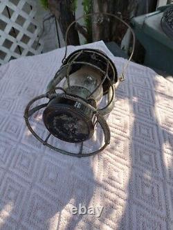 Antique P&RRY Co. LO. CO. Dept. Railroad Lantern. Etched Globe