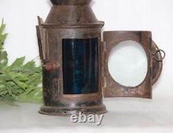 Antique Railroad Lantern, Old Signal Railway Lamps, Unique Home Décor 15875