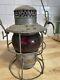 Antique Railroad Lantern With Red Globe Adlake- Kero Usa Canada. Free Shipping