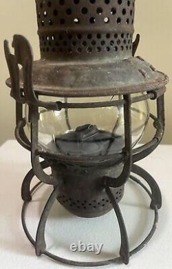 Antique Southern RY Railroad Lantern Cracked Globe New York 1925 Armspear Manf