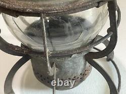 Antique Southern RY Railroad Lantern Cracked Globe New York 1925 Armspear Manf