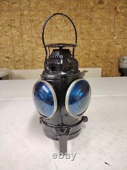 Antique The Adlake Non Sweating Lamp 4 Way Railroad C&NWRR Switch Signal Lantern