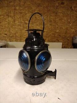 Antique The Adlake Non Sweating Lamp 4 Way Railroad C&NWRR Switch Signal Lantern