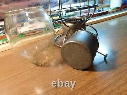 BESSEMER & LAKE ERIE RAILROAD LANTERN GLOBE & DIETZ No39 VULCAN FRAME 1900'S