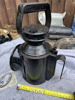 British Railway Lantern And Oil Can Used