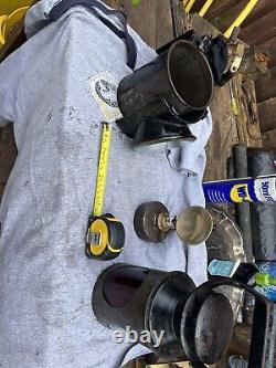 British Railway Lantern And Oil Can Used