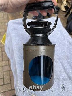 British Railway Lantern And Oil Can Used