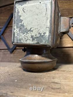 Buggy Lantern Lamp Light Railroad Train Car Carriage Brass Lens Old Horse 1900's
