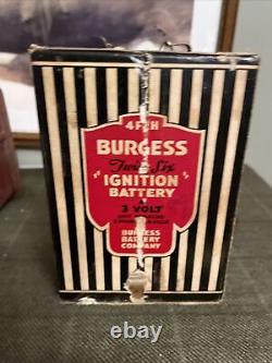 Burgess Twin-Six RED Railroad Lantern Train Lamp Vintage With Original Battery