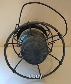 Burlington Route Railroad Lantern with Tall Clear Embossed Globe