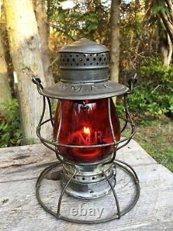 CV Central Vermont Railroad Lantern Star Headlight Etched Ext. Bast Globe